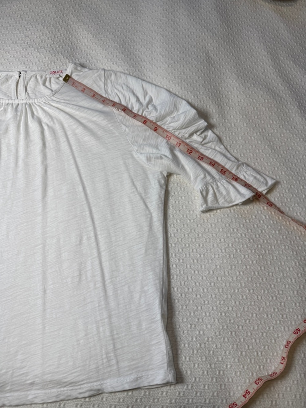 Goldie White Scoop Neck Women’s Blouse Size Small or Medium - Picture 8 of 8